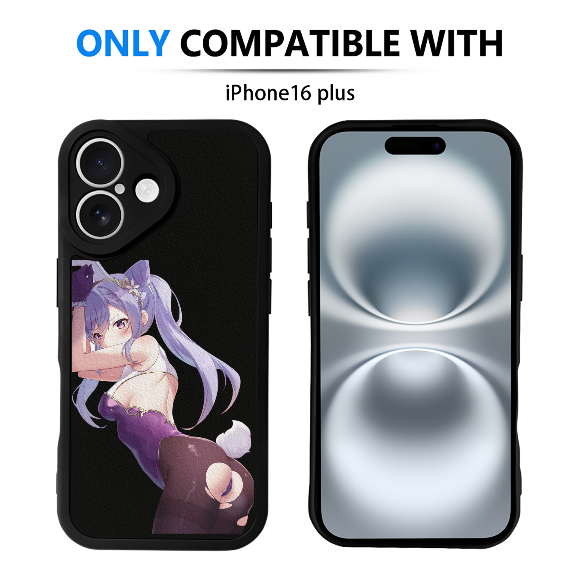 げんし神 刻晴 こくせい genshin Kokusei 【iPhone 16シリーズ対応】シリコンスマホケース（レザー調） 材質：シリコン